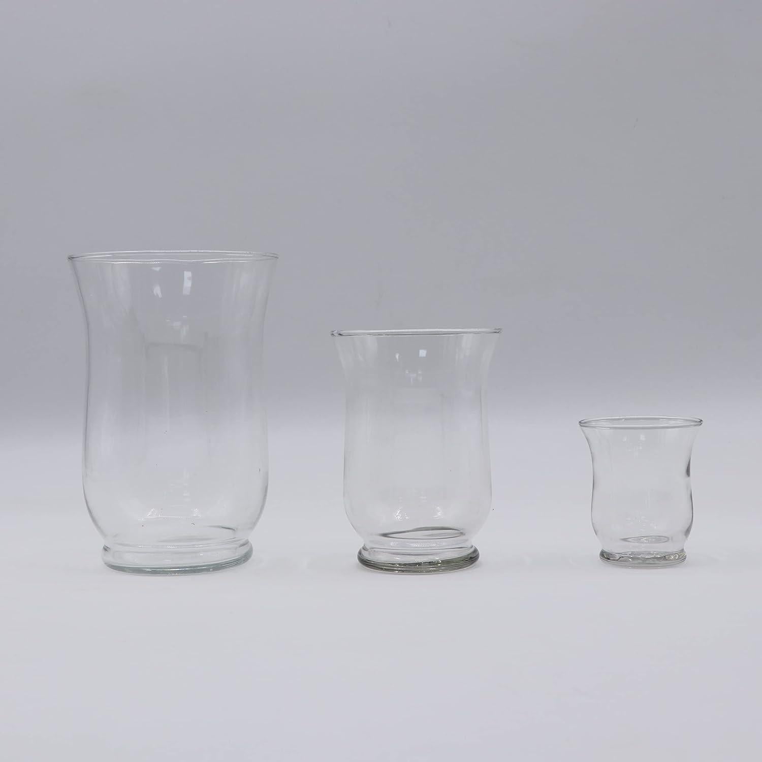 Glaskerzenhalter Set 3 Stück für Säule, Votiv, Teelicht