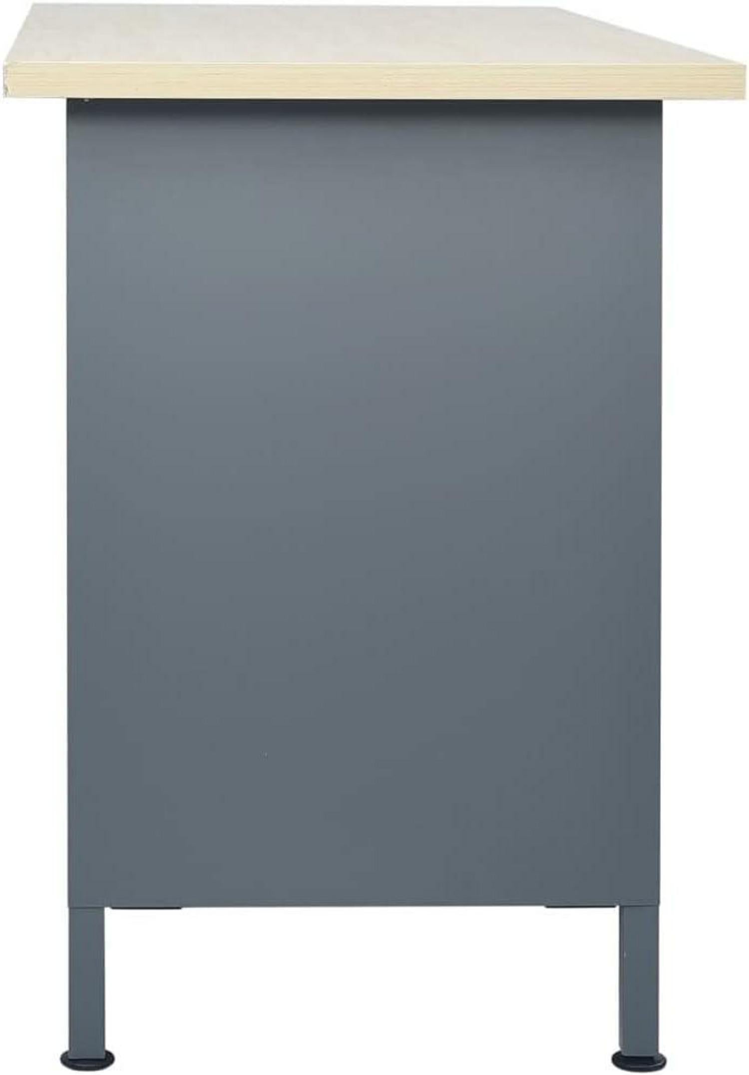 Werkbank mit Schubladen und Schränken Schwarz 120x60x85cm