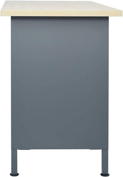 Werkbank mit Schubladen und Schränken Schwarz 120x60x85cm