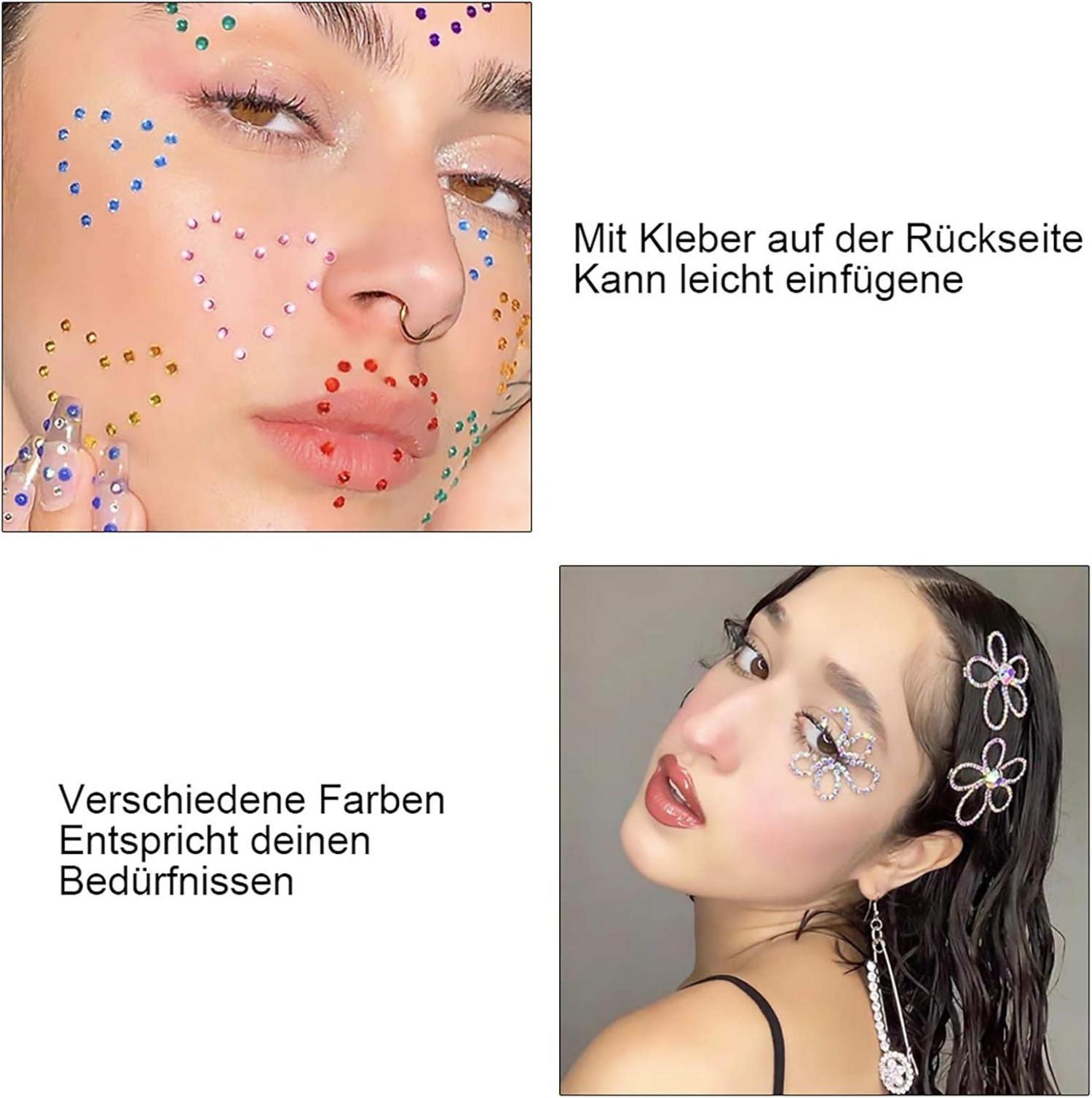 Selbstklebende Glitzersteine Bastelset 1910 Stück Kindergeburtstag
