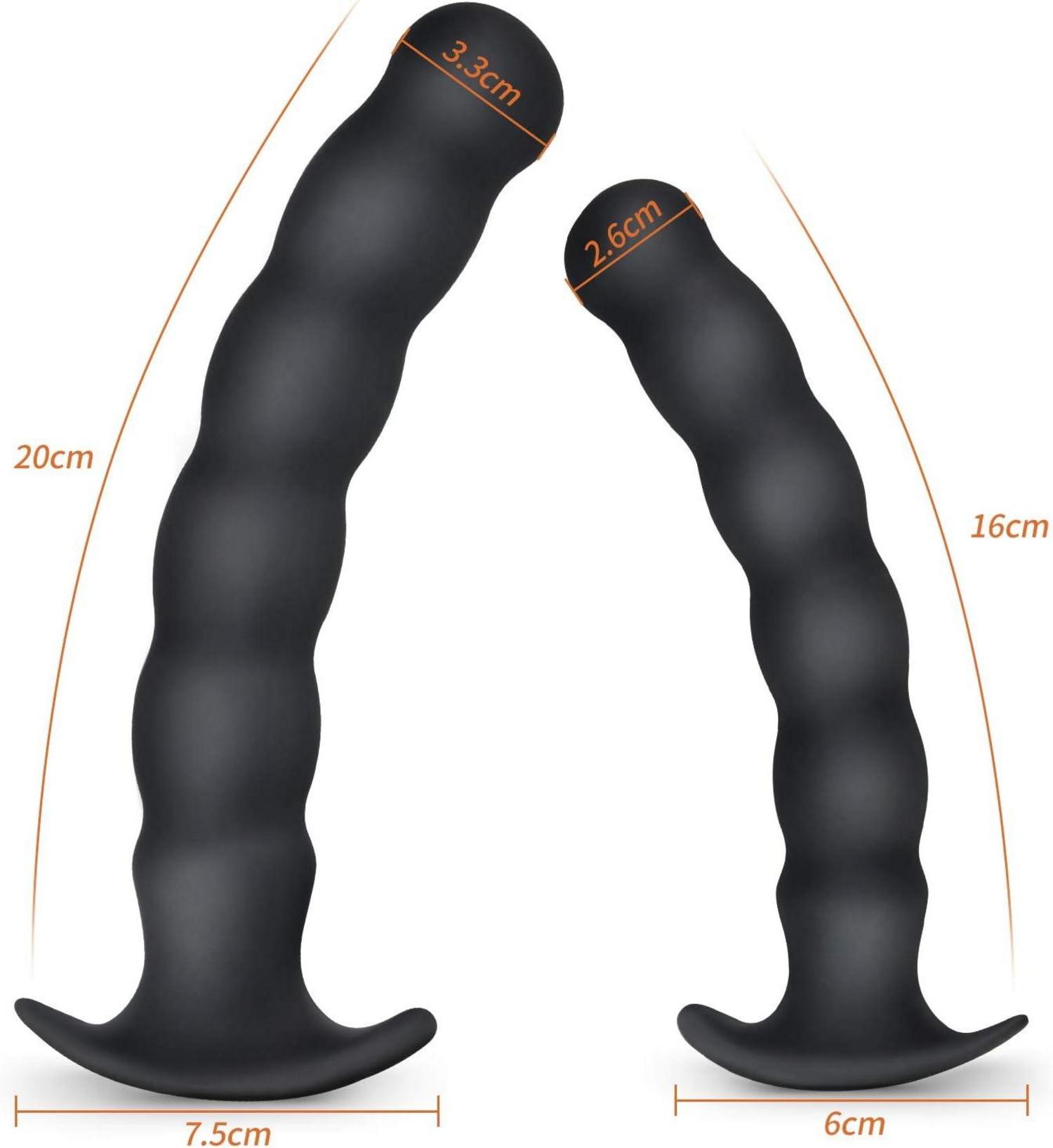 Analkugeln Silikon Analplug-Set für Analspiel, 2 Stück