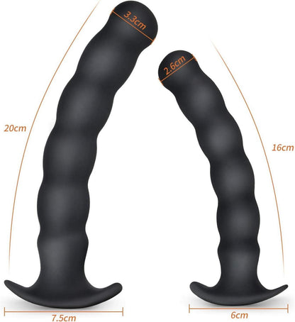 Analkugeln Silikon Analplug-Set für Analspiel, 2 Stück