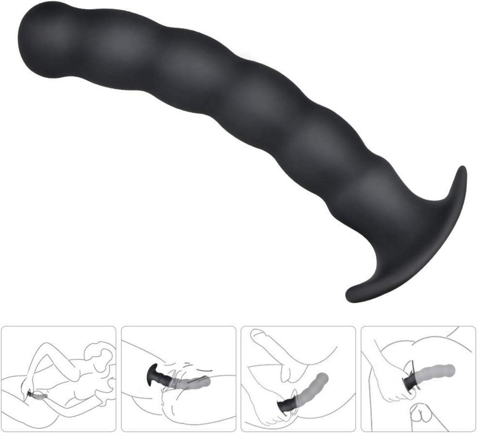 Analplug Set Silikon Stoss Analkugeln Spielzeug Frau Mann