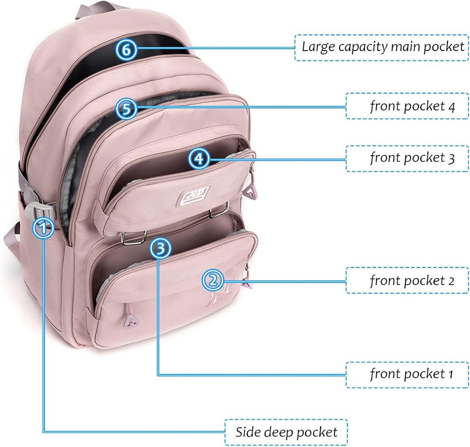 JANSBEN Schulrucksack Damen Herren Wasserdicht Nylon 30L