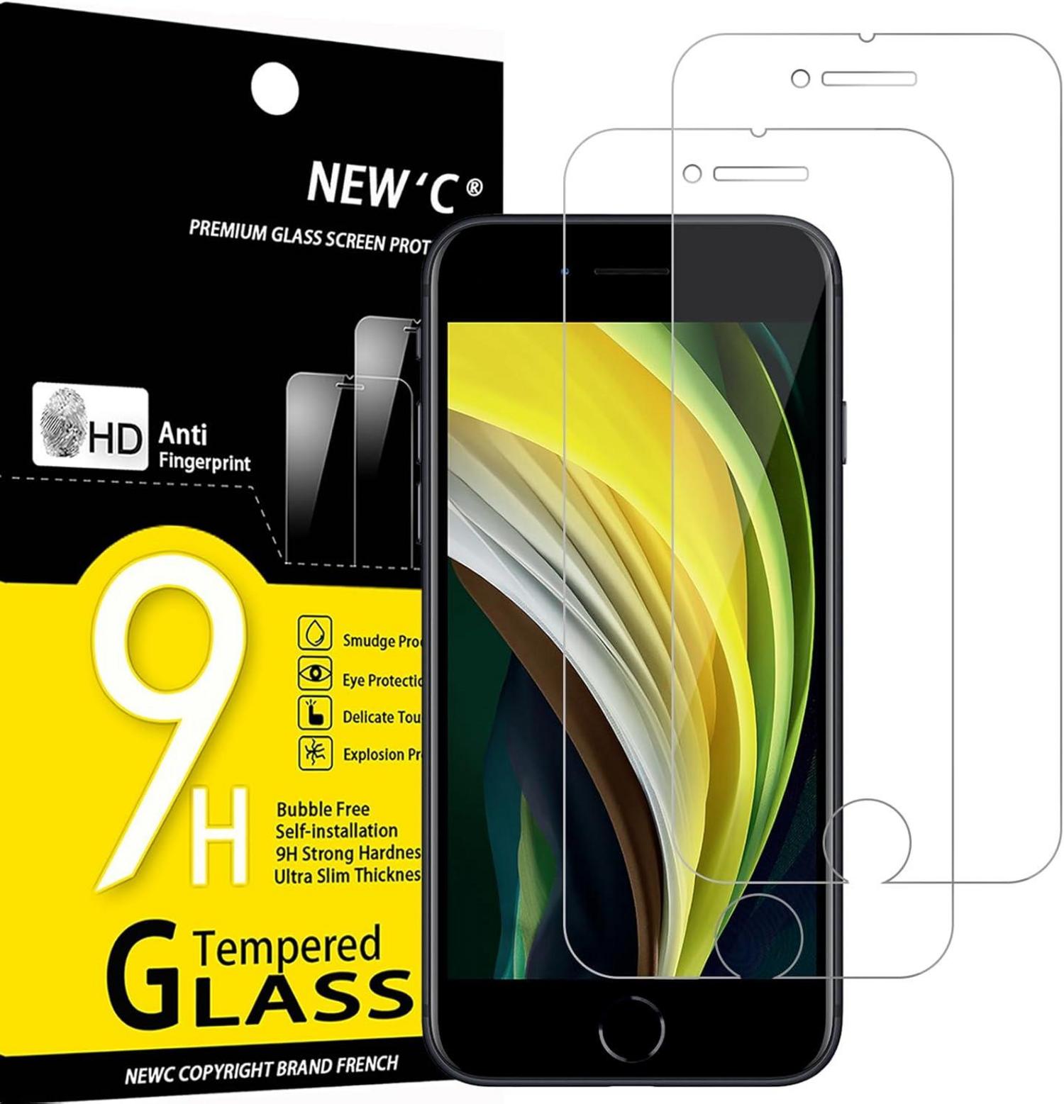 Panzer Schutz Glas für iPhone SE 2022, 2020, 9H Härte