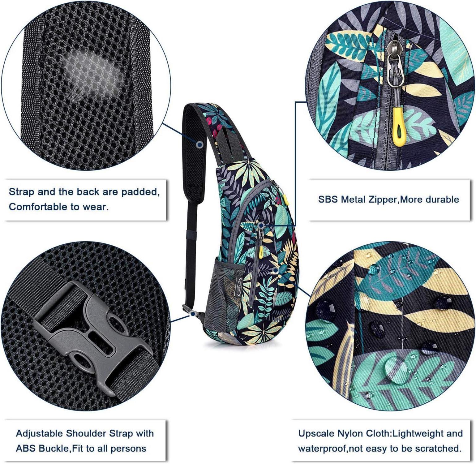 Leichte Brusttasche Sling Rucksack wandern Radfahren Reisen Tagepacks Blau