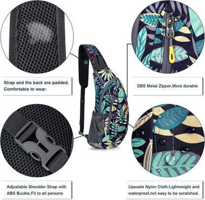 Leichte Brusttasche Sling Rucksack wandern Radfahren Reisen Tagepacks Blau