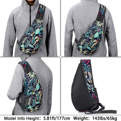 Leichte Brusttasche Sling Schulter Rucksack Blau 2.0 Version