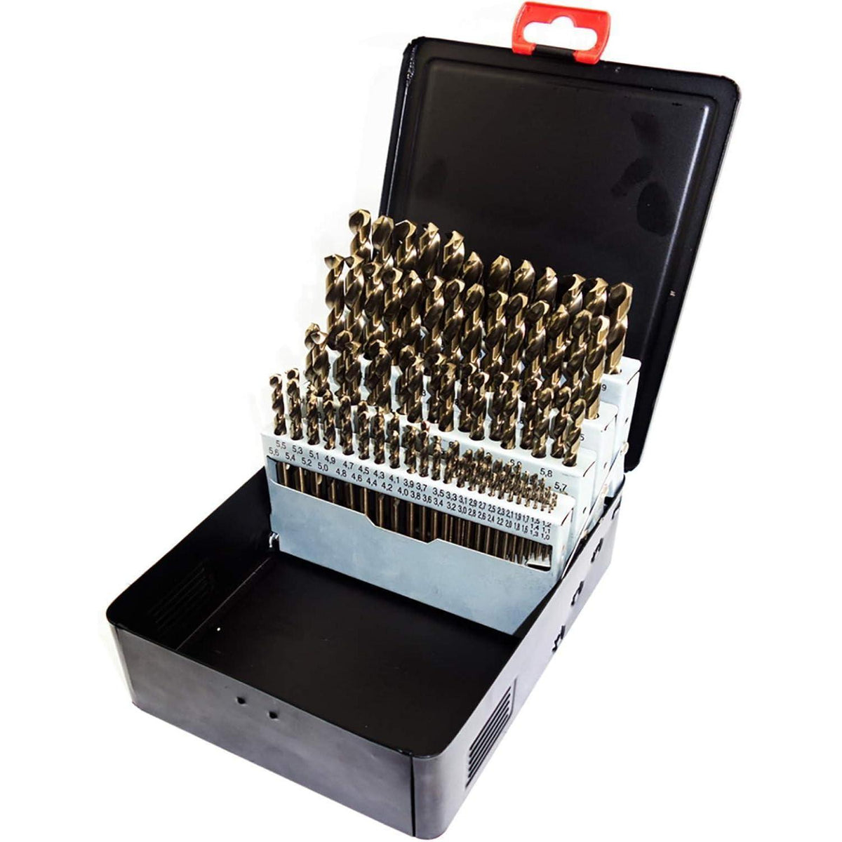 HSS Kobalt Bohrer Set 1-10mm 91-teilig mit Metallkoffer