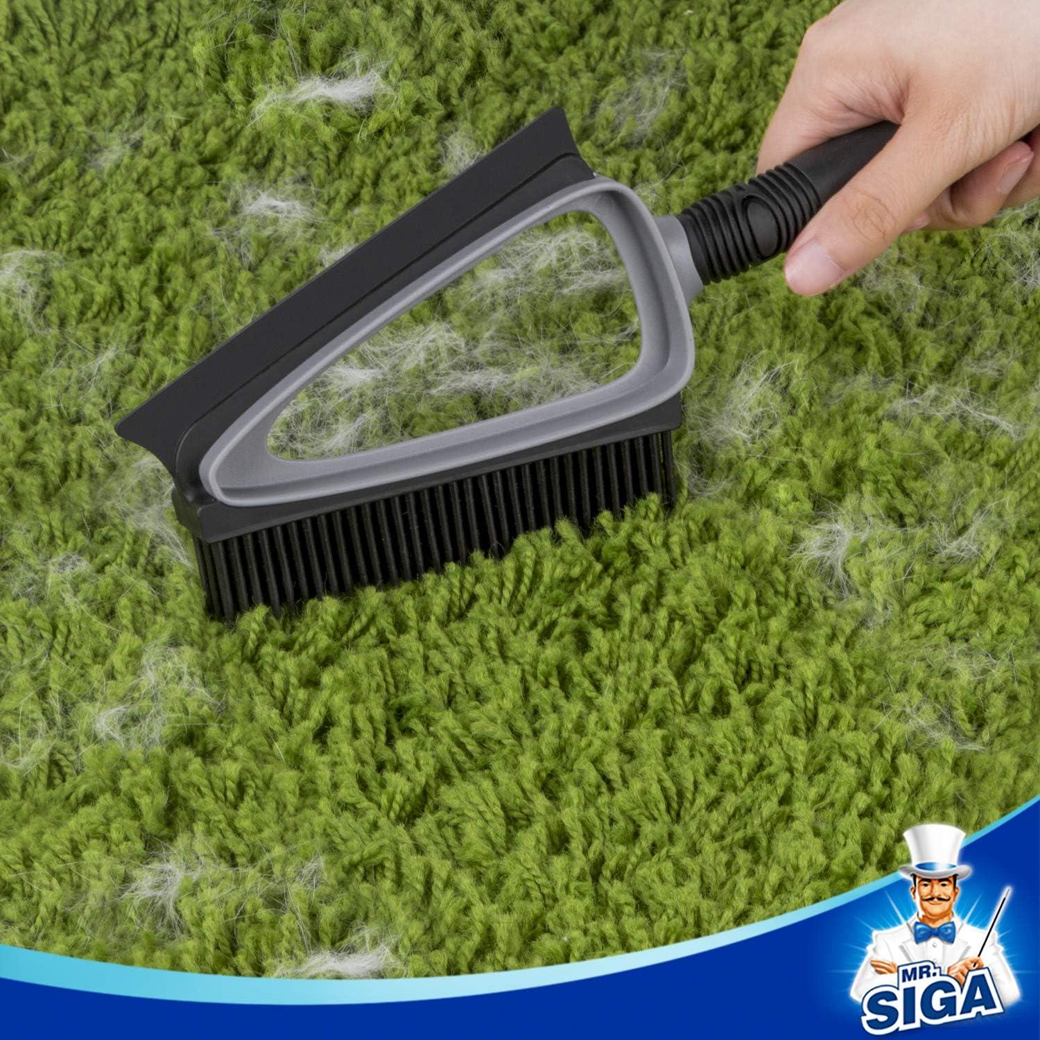 MR.SIGA 2in1 Kehrset Handfeger und Kehrschaufel Grau Schwarz