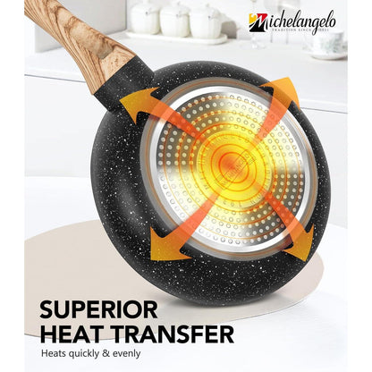 Bratpfanne 20cm mit Deckel, Antihaft-Pfanne aus