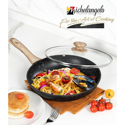 Bratpfanne 20cm mit Deckel, Antihaft-Pfanne aus