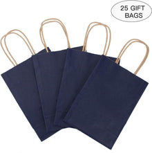 Kraftpapiertüten Navy 15x8x21cm mit Griffen 25 Stück