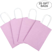Kraft Geschenktüten Lila 15x8x21 cm 25 Stück mit Griffen