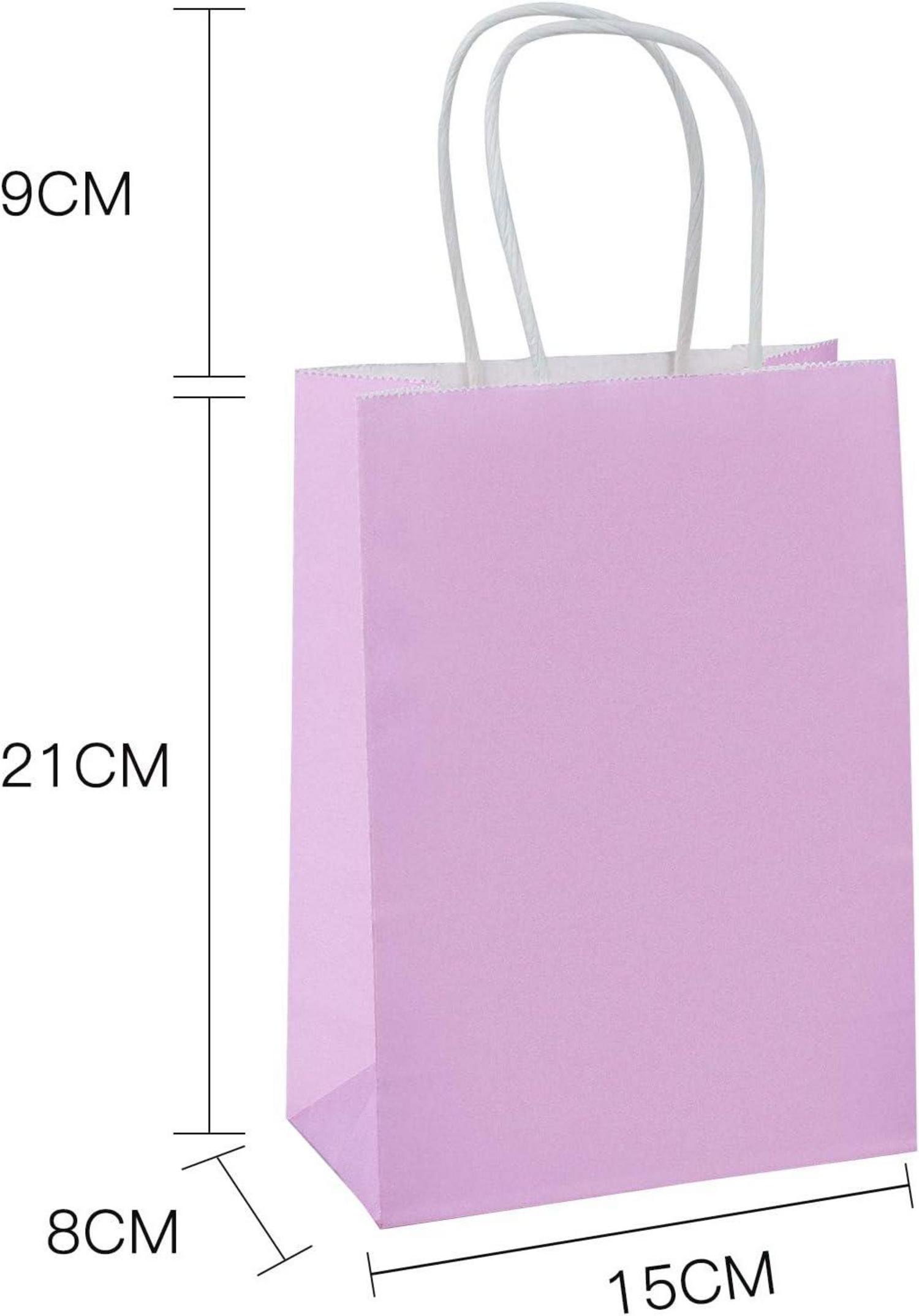 15X8X21 cm Kraftpapier Geschenktüten Lila 25 Stück/Set