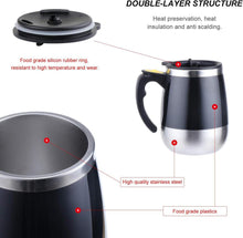 Elektrischer selbstrührender Edelstahl-Kaffeebecher 400ML
