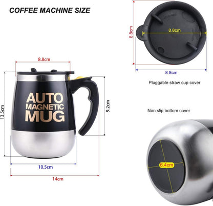 Elektrischer selbstrührender Kaffeebecher Edelstahl automatisch magnetisch 400ML