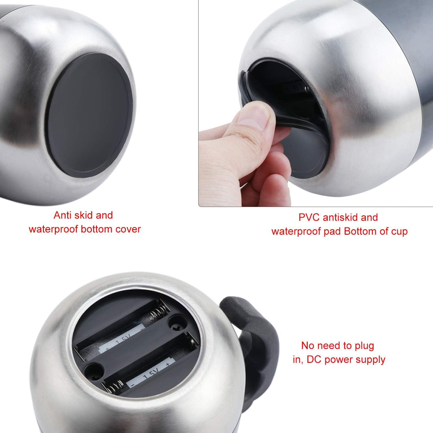 Elektrischer Kaffeebecher 400ML Edelstahl automatisch magnetisch Schwarz