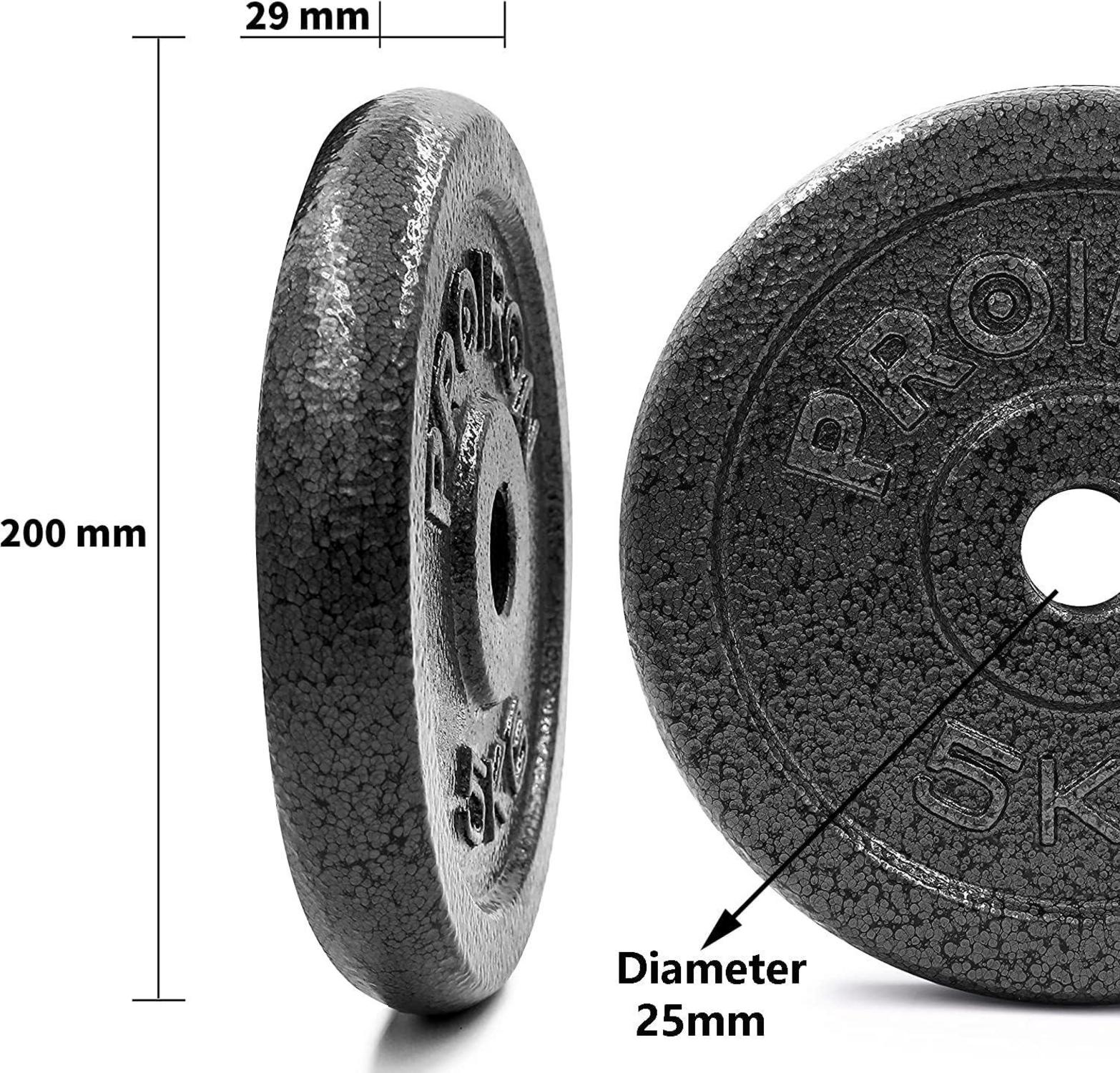 PROIRON Hantelscheiben-Set aus Gusseisen 1,25kg-10kg für