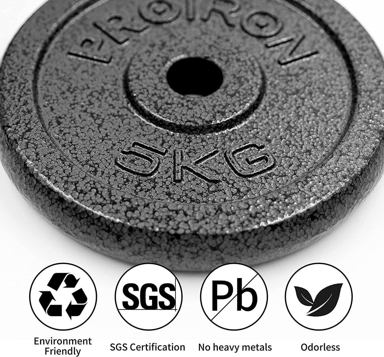 Hantelscheiben-Set Gusseisen 1,25 kg 2,5 kg 5 kg 10 kg 2,5 cm