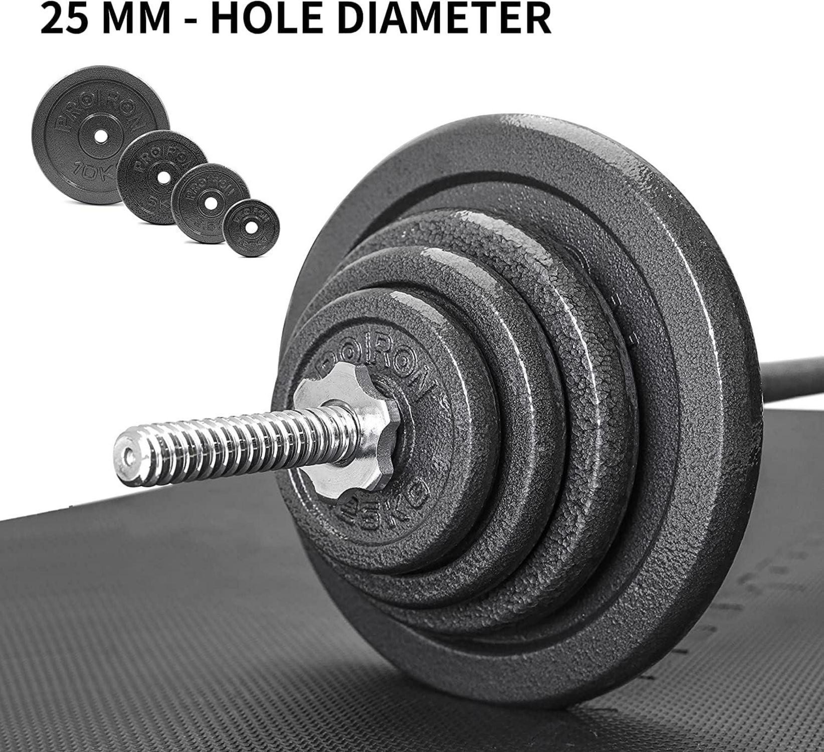 PROIRON Hantelscheiben-Set Gusseisen 1,25-10 kg für 2,5 cm Hantelstange