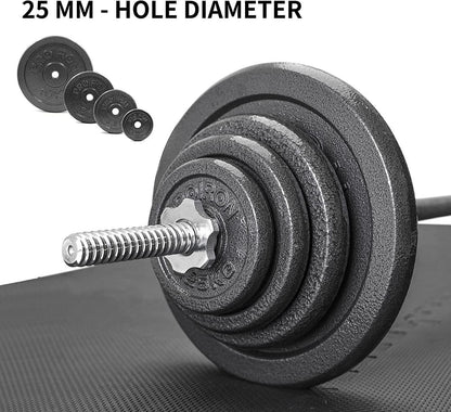 PROIRON Hantelscheiben-Set Gusseisen 1,25-10 kg für 2,5 cm Hantelstange