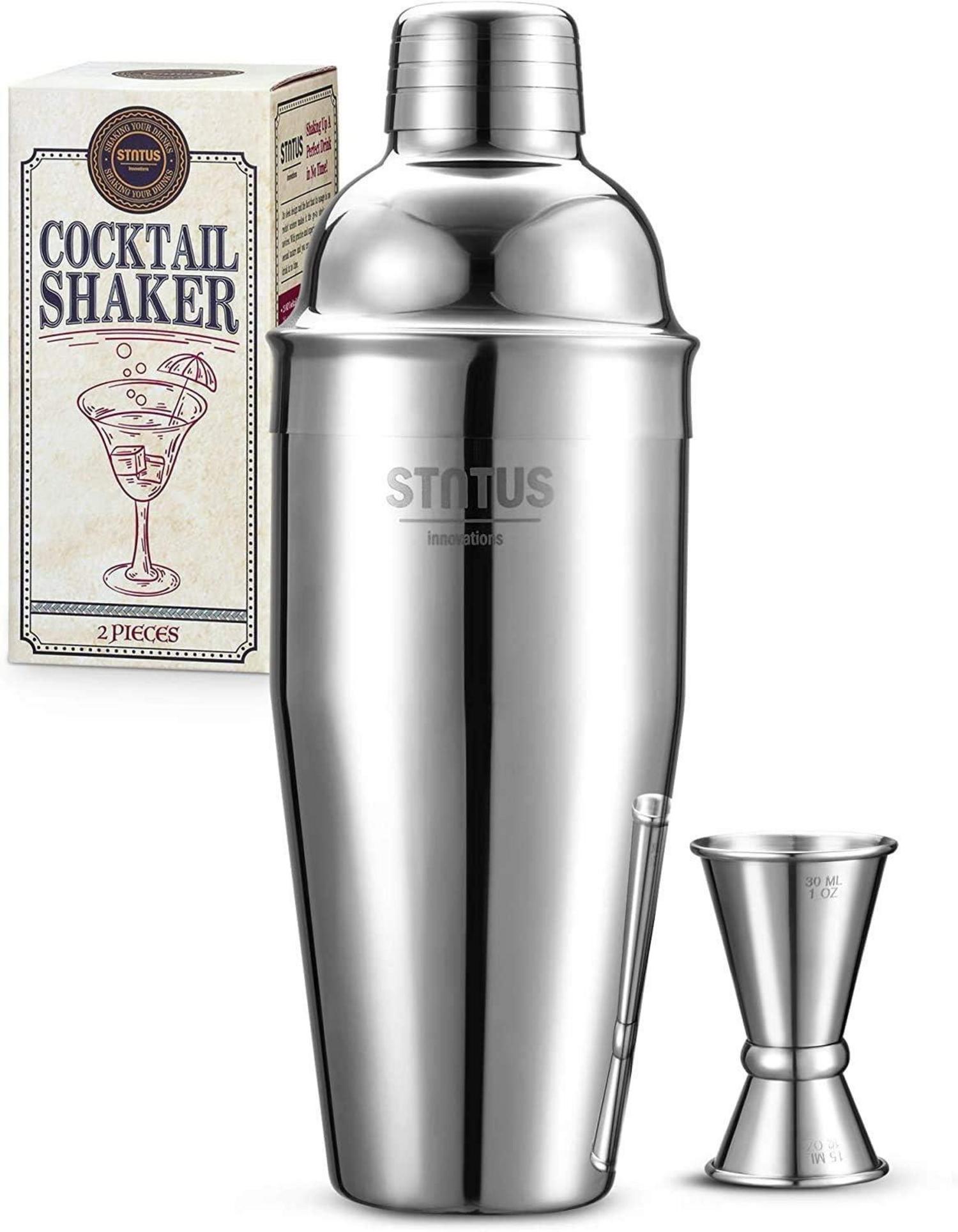 Cocktail Shaker Edelstahl Mixer Jigger Geschenkset Bar Zubehör 750ml