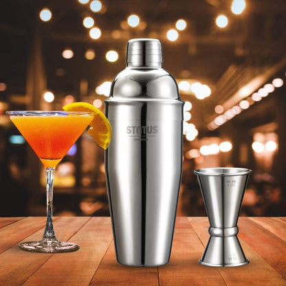 Cocktail Shaker STNTUS 750ml Edelstahl Bar Mixer Jigger 2 Stück Set
