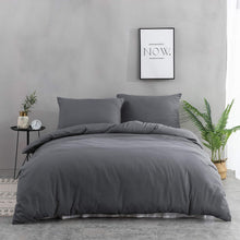 QZY Mikrofaser Bettwäsche Set Grau 200x220 cm 110