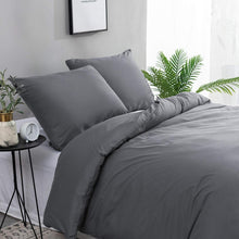 QZY Mikrofaser Bettwäsche Set Grau 200x220 cm 110