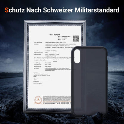 TORRAS Extrem Sturzfest iPhone XS Hülle Schwarz Militärstandard