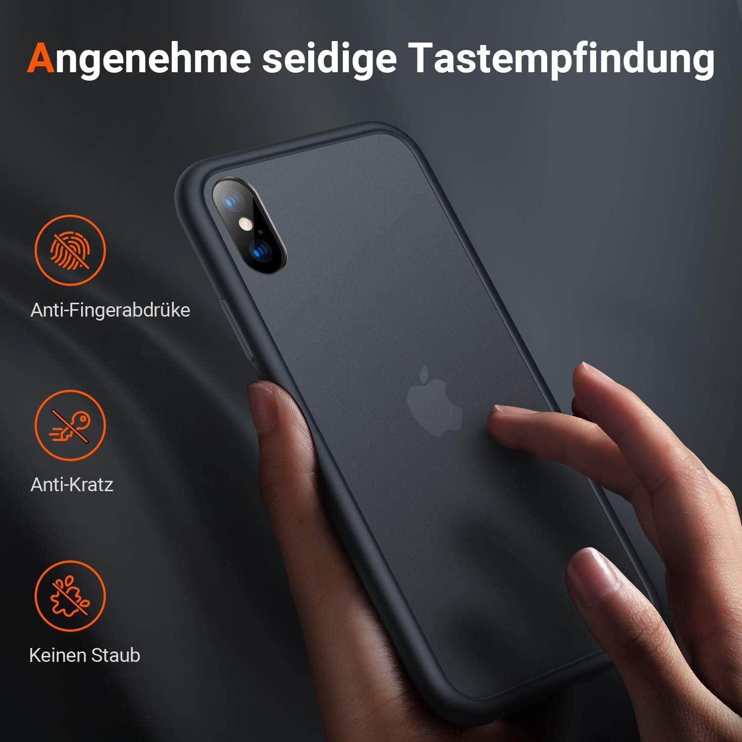 Hülle iPhone XS/X Sturzfest Schwarz Militärstandard Stoßfest Kratzfest
