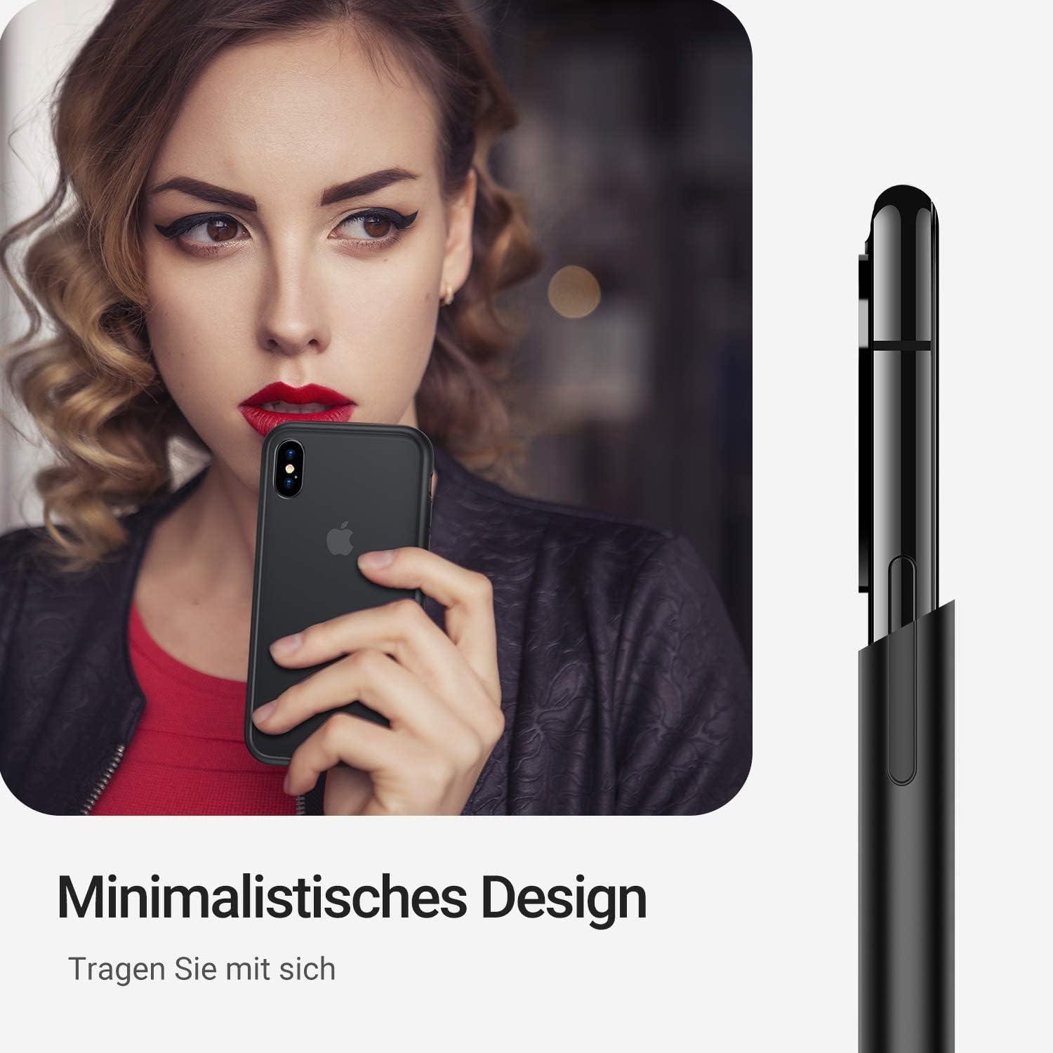 Hülle iPhone XS/X Sturzfest Schwarz Militärstandard Stoßfest Kratzfest