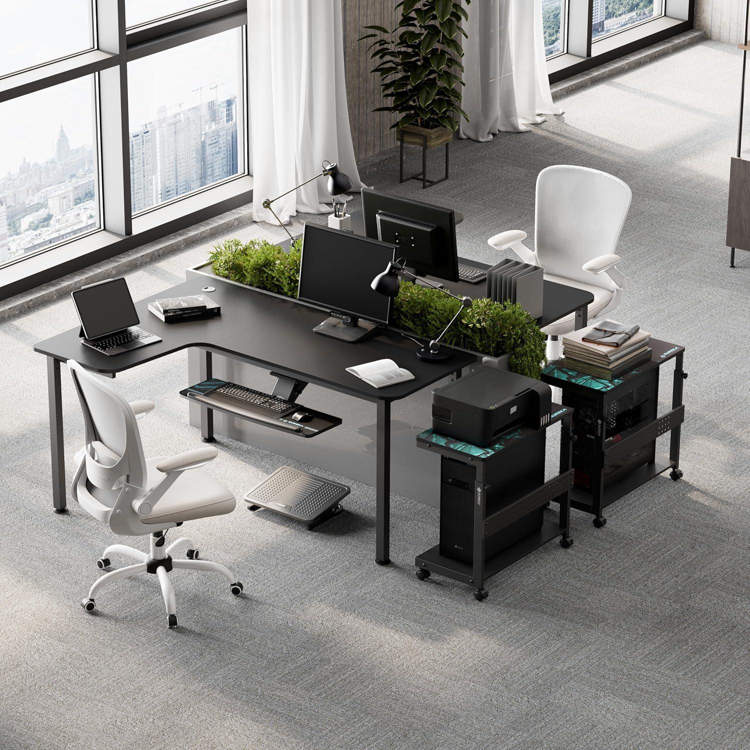 Eckschreibtisch Gaming Tisch L Form 155x110cm für Studio & Büro