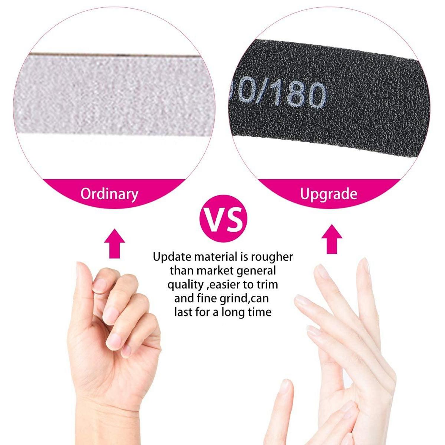 15 Stück Nagelfeilen 100/180 Grit Doppelseitige Einweg Nagelfeile