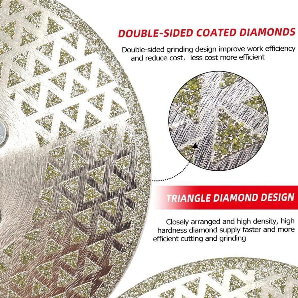 Diamantscheibe 2er Set 180mm M14 beidseitig für Fliesen & Stein