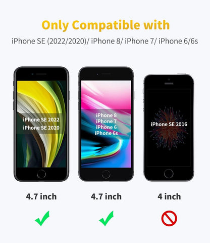 Panzerfolie iPhone SE 2022/2020 (2 Stück), Schutzglas 9H