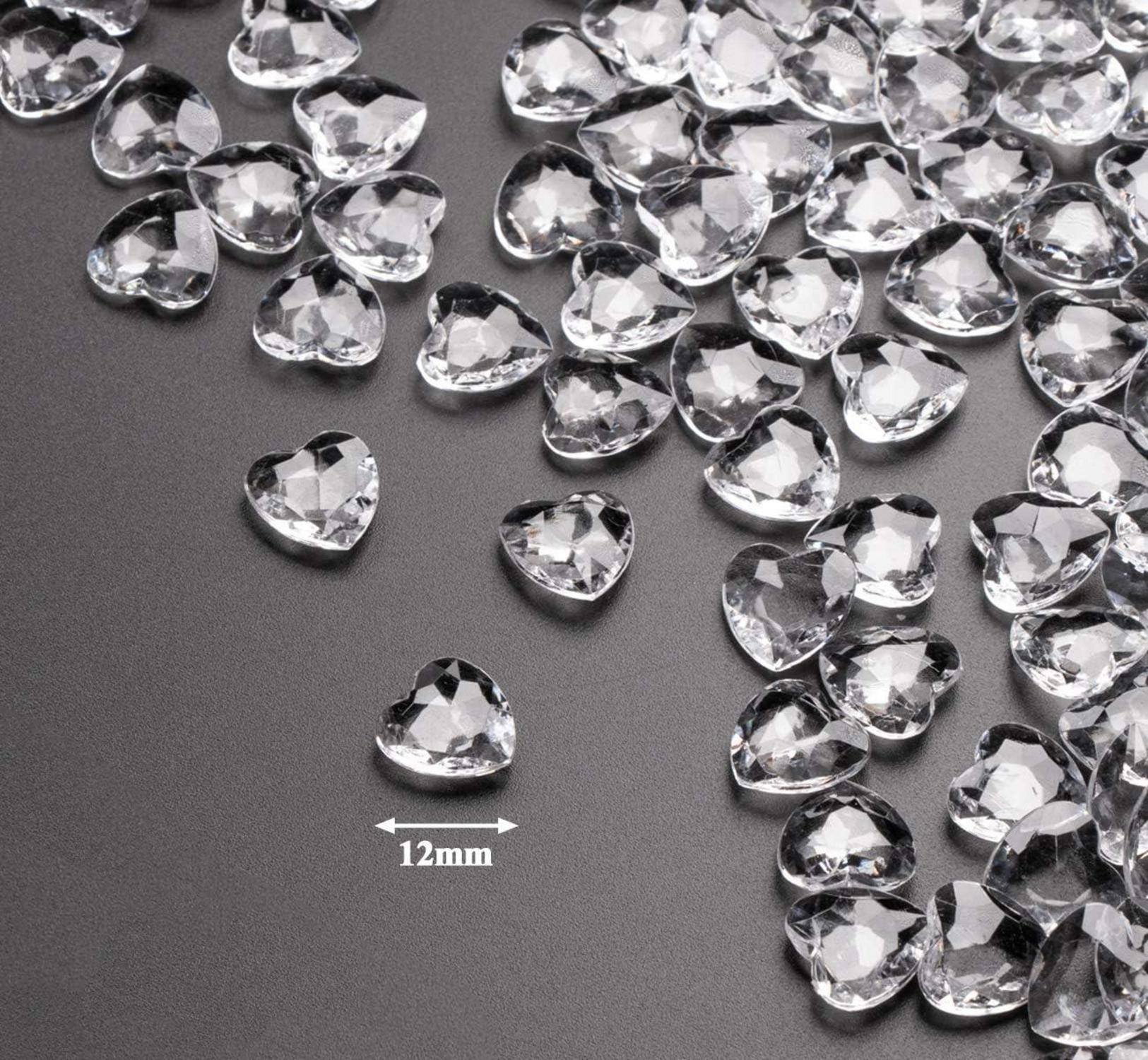 Kristall Diamanten Herz Streudeko 500Stk 12mm Transparent