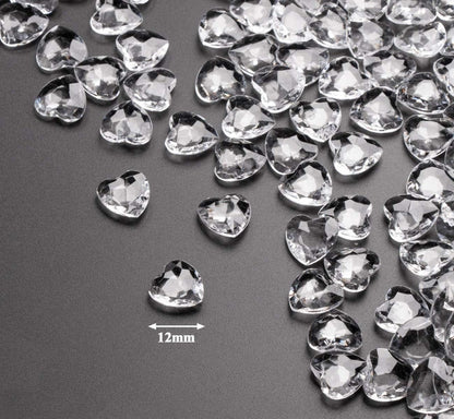Kristall Diamanten Herz Streudeko 500Stk 12mm Transparent