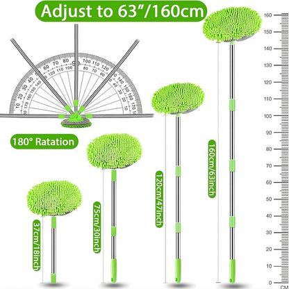 WillingHeart Autowaschbürste 160cm Teleskop Mikrofaser