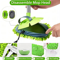 2-in-1 Autowaschbürste Teleskop Mikrofaser Chenille 180° Drehung 160 cm