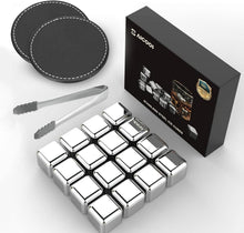 16er Set Wiederverwendbare Edelstahl-Whiskysteine Ice Cubes