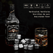 16 Wiederverwendbare Edelstahl Eiswürfel Set für Whisky
