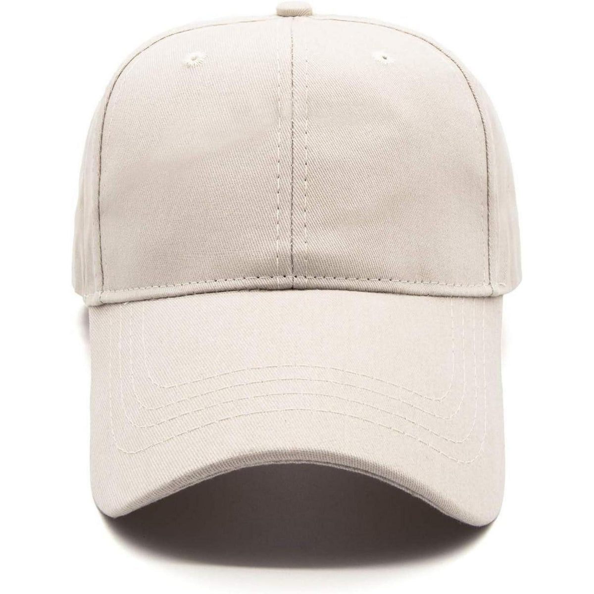 Basecap Damen Pferdeschwanz Baumwolle Beige | Sonnenschutz Kappe