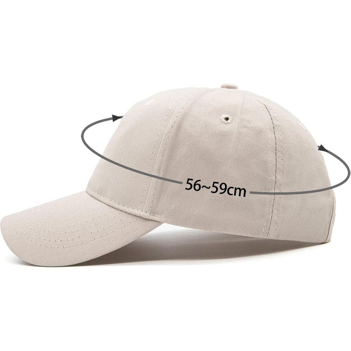 Basecap Damen Pferdeschwanz Baumwolle Beige | Sonnenschutz Kappe