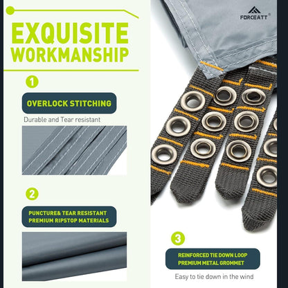 Forceatt Wanderzeltplane 3 Personen Campingzeltplane