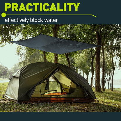 Wanderzeltplane 3 Personen Campingplane wasserdicht 210D Oxford