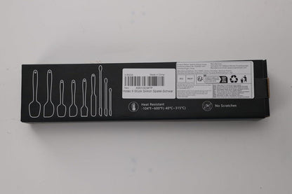 Hotec 9-teiliges Silikon-Spatel-Set schwarz, hitzebeständig, antihaftbeschichtet, BPA-frei, spülmaschinenfest