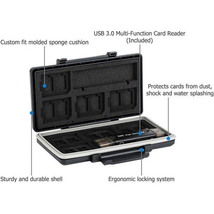 Wasserdichtes SD Karten Etui für 8 SD + 16 Micro SD Karten