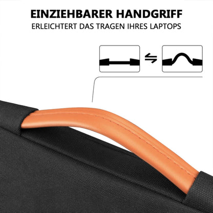 TECOOL Laptoptasche 15,6 Zoll Hülle Schwarz Wasserdicht Schutzhülle Laptop Tasche